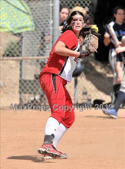 Thumbnail 1 in Redlands East Valley vs St. Lucy's (Brea Tournament) photogallery.
