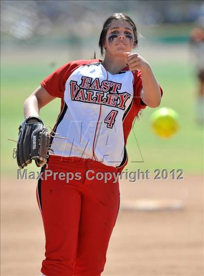 Thumbnail 3 in Redlands East Valley vs St. Lucy's (Brea Tournament) photogallery.