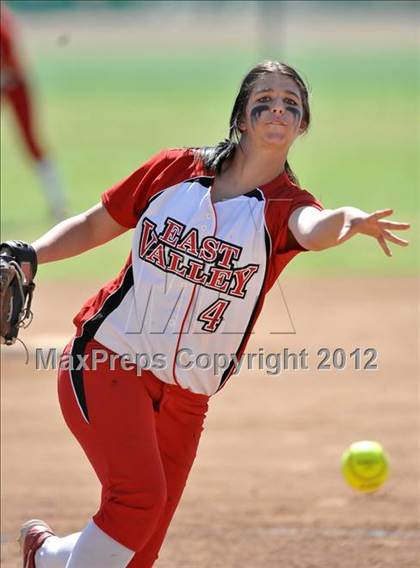 Thumbnail 1 in Redlands East Valley vs St. Lucy's (Brea Tournament) photogallery.