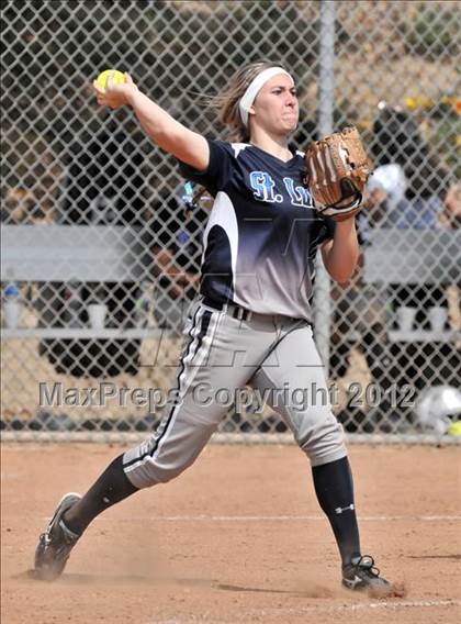 Thumbnail 2 in Redlands East Valley vs St. Lucy's (Brea Tournament) photogallery.