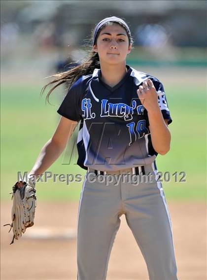 Thumbnail 1 in Redlands East Valley vs St. Lucy's (Brea Tournament) photogallery.