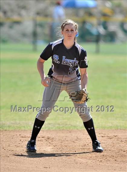 Thumbnail 1 in Redlands East Valley vs St. Lucy's (Brea Tournament) photogallery.