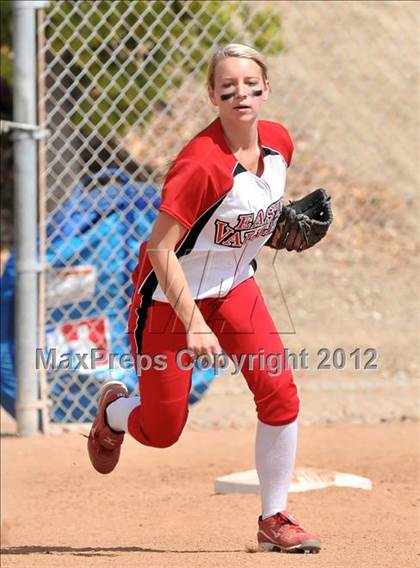 Thumbnail 2 in Redlands East Valley vs St. Lucy's (Brea Tournament) photogallery.