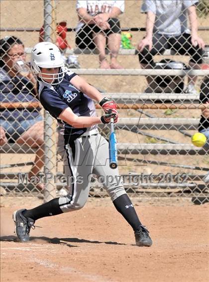 Thumbnail 3 in Redlands East Valley vs St. Lucy's (Brea Tournament) photogallery.