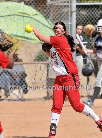 Thumbnail 1 in Redlands East Valley vs St. Lucy's (Brea Tournament) photogallery.
