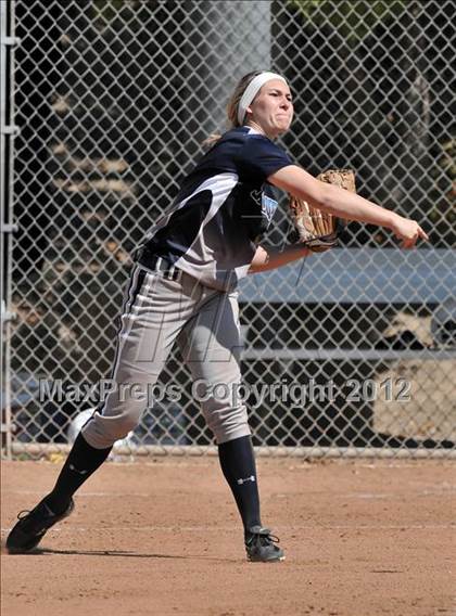 Thumbnail 1 in Redlands East Valley vs St. Lucy's (Brea Tournament) photogallery.