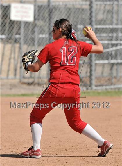 Thumbnail 1 in Redlands East Valley vs St. Lucy's (Brea Tournament) photogallery.