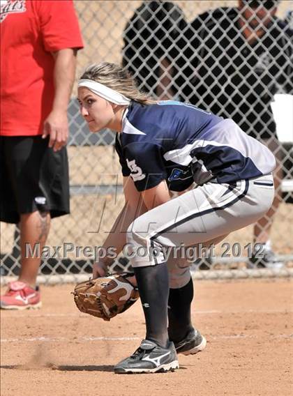 Thumbnail 2 in Redlands East Valley vs St. Lucy's (Brea Tournament) photogallery.