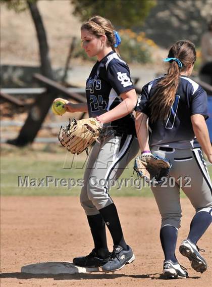 Thumbnail 2 in Redlands East Valley vs St. Lucy's (Brea Tournament) photogallery.