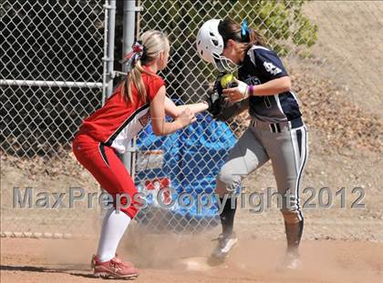 Thumbnail 2 in Redlands East Valley vs St. Lucy's (Brea Tournament) photogallery.