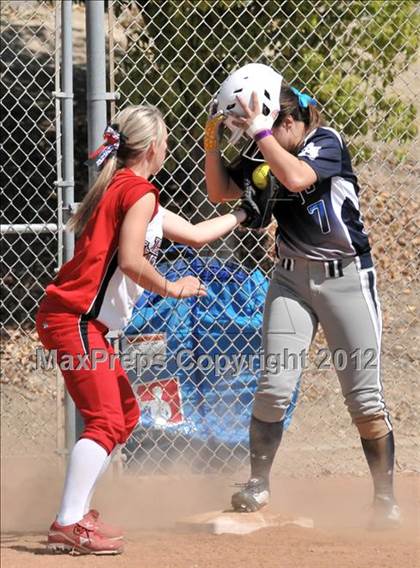 Thumbnail 3 in Redlands East Valley vs St. Lucy's (Brea Tournament) photogallery.