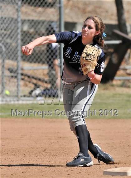 Thumbnail 2 in Redlands East Valley vs St. Lucy's (Brea Tournament) photogallery.