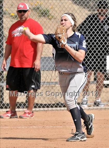 Thumbnail 2 in Redlands East Valley vs St. Lucy's (Brea Tournament) photogallery.