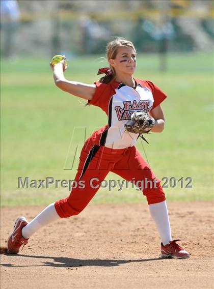 Thumbnail 1 in Redlands East Valley vs St. Lucy's (Brea Tournament) photogallery.