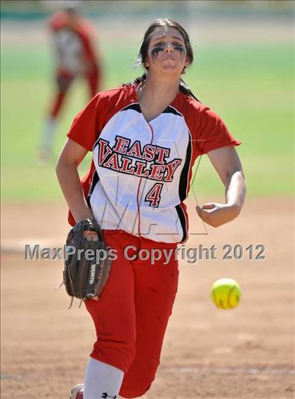 Thumbnail 3 in Redlands East Valley vs St. Lucy's (Brea Tournament) photogallery.