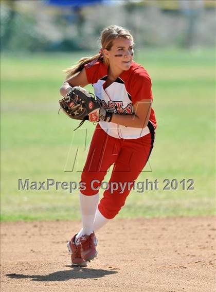 Thumbnail 1 in Redlands East Valley vs St. Lucy's (Brea Tournament) photogallery.