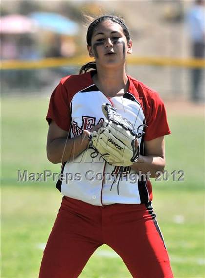 Thumbnail 2 in Redlands East Valley vs St. Lucy's (Brea Tournament) photogallery.