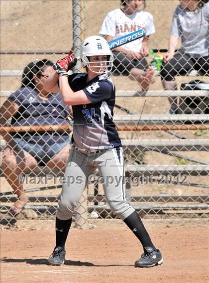 Thumbnail 2 in Redlands East Valley vs St. Lucy's (Brea Tournament) photogallery.