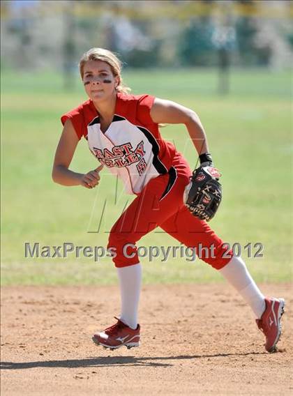 Thumbnail 3 in Redlands East Valley vs St. Lucy's (Brea Tournament) photogallery.