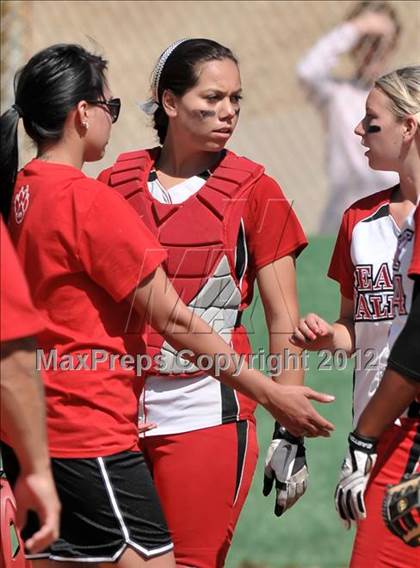 Thumbnail 3 in Redlands East Valley vs St. Lucy's (Brea Tournament) photogallery.