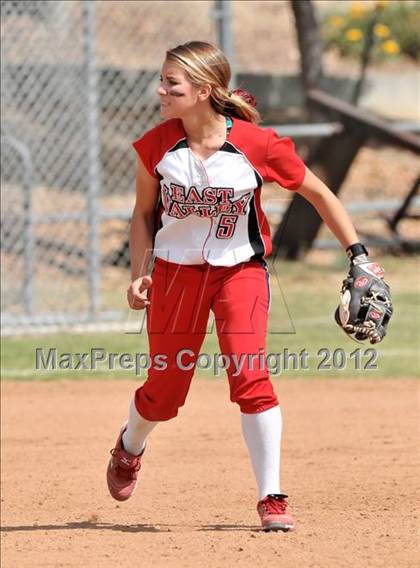 Thumbnail 3 in Redlands East Valley vs St. Lucy's (Brea Tournament) photogallery.