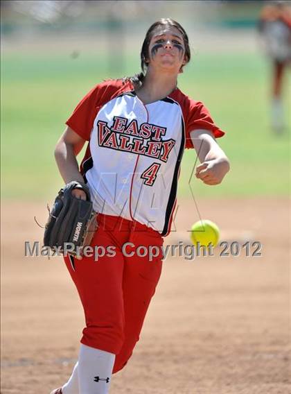 Thumbnail 2 in Redlands East Valley vs St. Lucy's (Brea Tournament) photogallery.