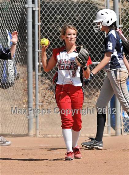 Thumbnail 1 in Redlands East Valley vs St. Lucy's (Brea Tournament) photogallery.