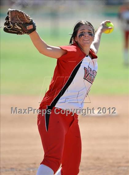 Thumbnail 2 in Redlands East Valley vs St. Lucy's (Brea Tournament) photogallery.