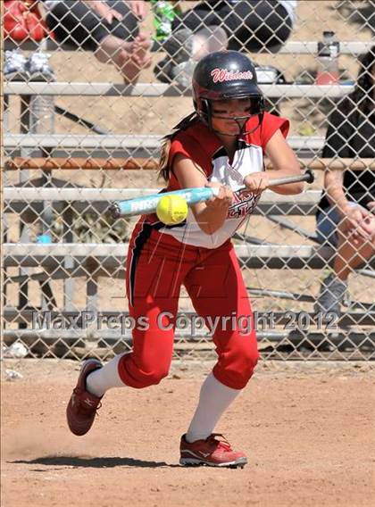 Thumbnail 2 in Redlands East Valley vs St. Lucy's (Brea Tournament) photogallery.