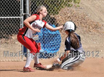 Thumbnail 2 in Redlands East Valley vs St. Lucy's (Brea Tournament) photogallery.