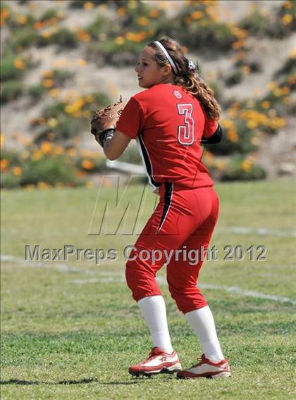 Thumbnail 2 in Redlands East Valley vs St. Lucy's (Brea Tournament) photogallery.