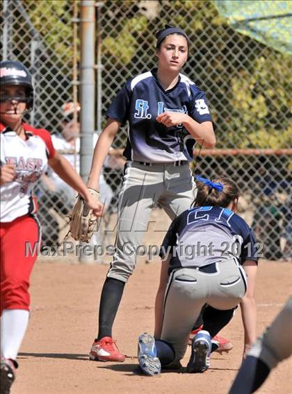 Thumbnail 3 in Redlands East Valley vs St. Lucy's (Brea Tournament) photogallery.