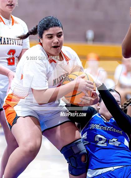 Thumbnail 2 in Marysville vs. Wheatland (Chavez Christmas Classic) photogallery.