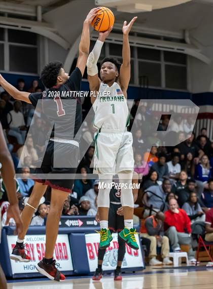 Thumbnail 3 in Trinity Christian vs. Pine Forest (MLK Dream Jam @ Terry Sanford) photogallery.