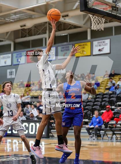 Thumbnail 2 in Purnell Swett vs. Whiteville (2023 Robeson County Shootout) photogallery.