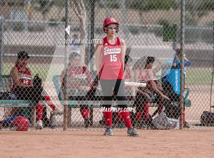 Thumbnail 3 in  Leading Edge Academy - GEC vs. San Carlos (Chandler Prep Softball Classic) photogallery.