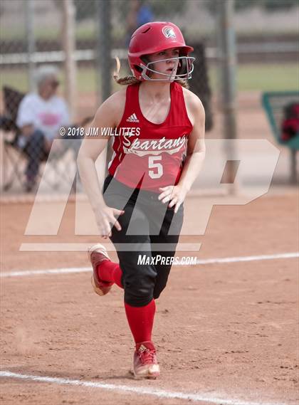 Thumbnail 2 in  Leading Edge Academy - GEC vs. San Carlos (Chandler Prep Softball Classic) photogallery.