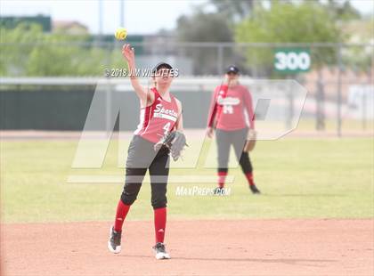 Thumbnail 2 in  Leading Edge Academy - GEC vs. San Carlos (Chandler Prep Softball Classic) photogallery.