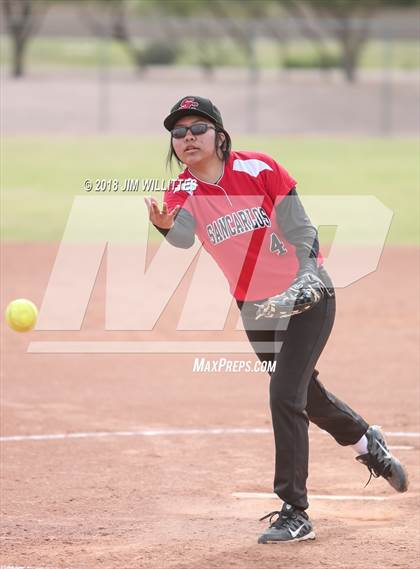 Thumbnail 1 in  Leading Edge Academy - GEC vs. San Carlos (Chandler Prep Softball Classic) photogallery.