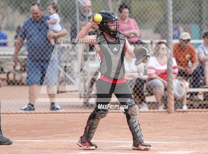 Thumbnail 2 in  Leading Edge Academy - GEC vs. San Carlos (Chandler Prep Softball Classic) photogallery.