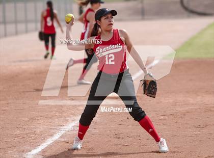 Thumbnail 2 in  Leading Edge Academy - GEC vs. San Carlos (Chandler Prep Softball Classic) photogallery.