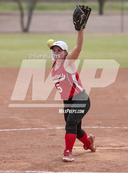 Thumbnail 2 in  Leading Edge Academy - GEC vs. San Carlos (Chandler Prep Softball Classic) photogallery.