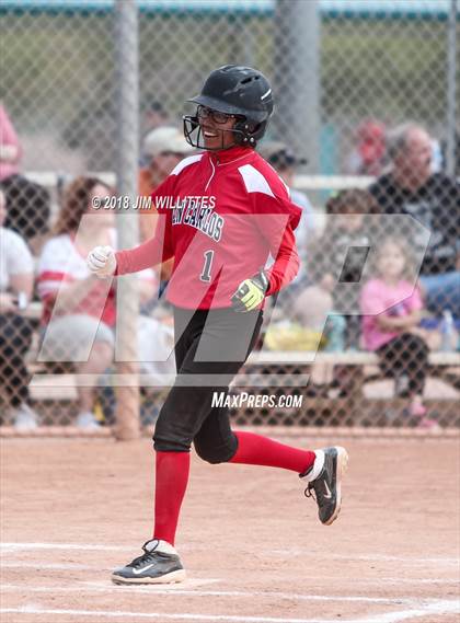 Thumbnail 2 in  Leading Edge Academy - GEC vs. San Carlos (Chandler Prep Softball Classic) photogallery.