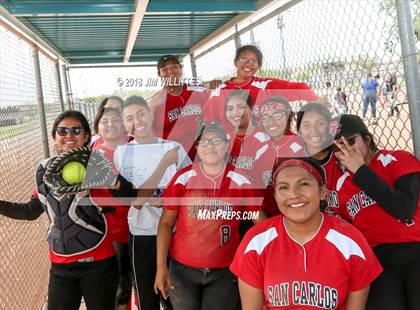 Thumbnail 2 in  Leading Edge Academy - GEC vs. San Carlos (Chandler Prep Softball Classic) photogallery.