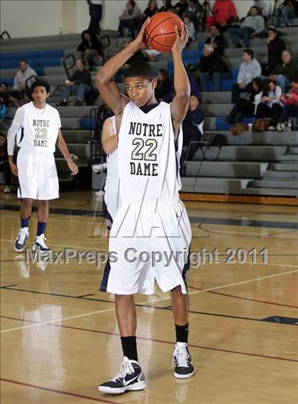 Thumbnail 1 in Notre Dame vs. Agoura (Burbank Tip-off Classic Final) photogallery.