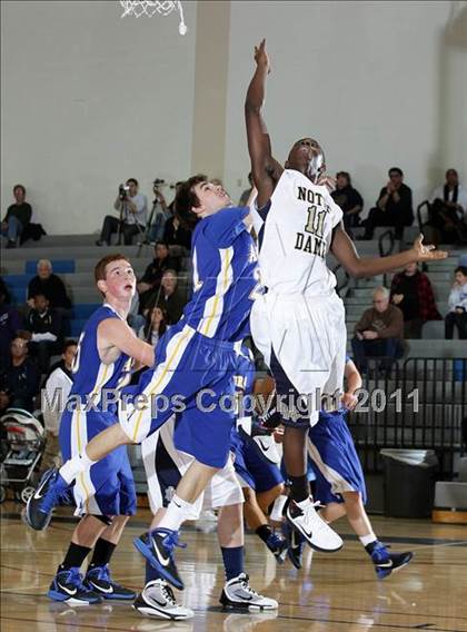 Thumbnail 1 in Notre Dame vs. Agoura (Burbank Tip-off Classic Final) photogallery.