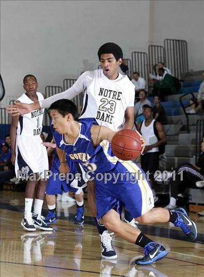 Thumbnail 1 in Notre Dame vs. Agoura (Burbank Tip-off Classic Final) photogallery.