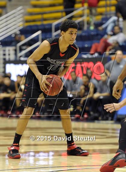 Thumbnail 1 in Salesian College Preparatory vs. St. Mary's (MaxPreps MLK Classic) photogallery.