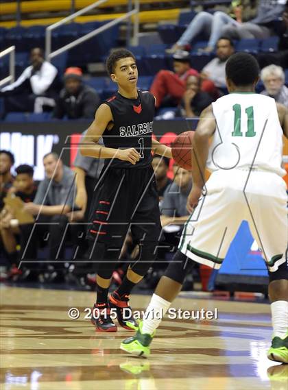 Thumbnail 1 in Salesian College Preparatory vs. St. Mary's (MaxPreps MLK Classic) photogallery.