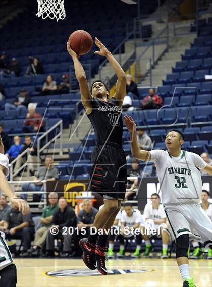 Thumbnail 1 in Salesian College Preparatory vs. St. Mary's (MaxPreps MLK Classic) photogallery.